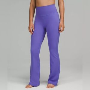 Lululemon Groove Super-High-Rise Flared Pant Nulu, Charged Indigo, 12